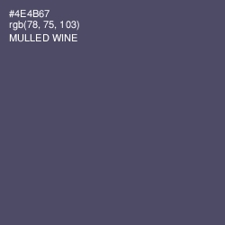 #4E4B67 - Mulled Wine Color Image